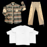 Bundle 1 - Flanel, Cargos, White Tee 3 Pack.